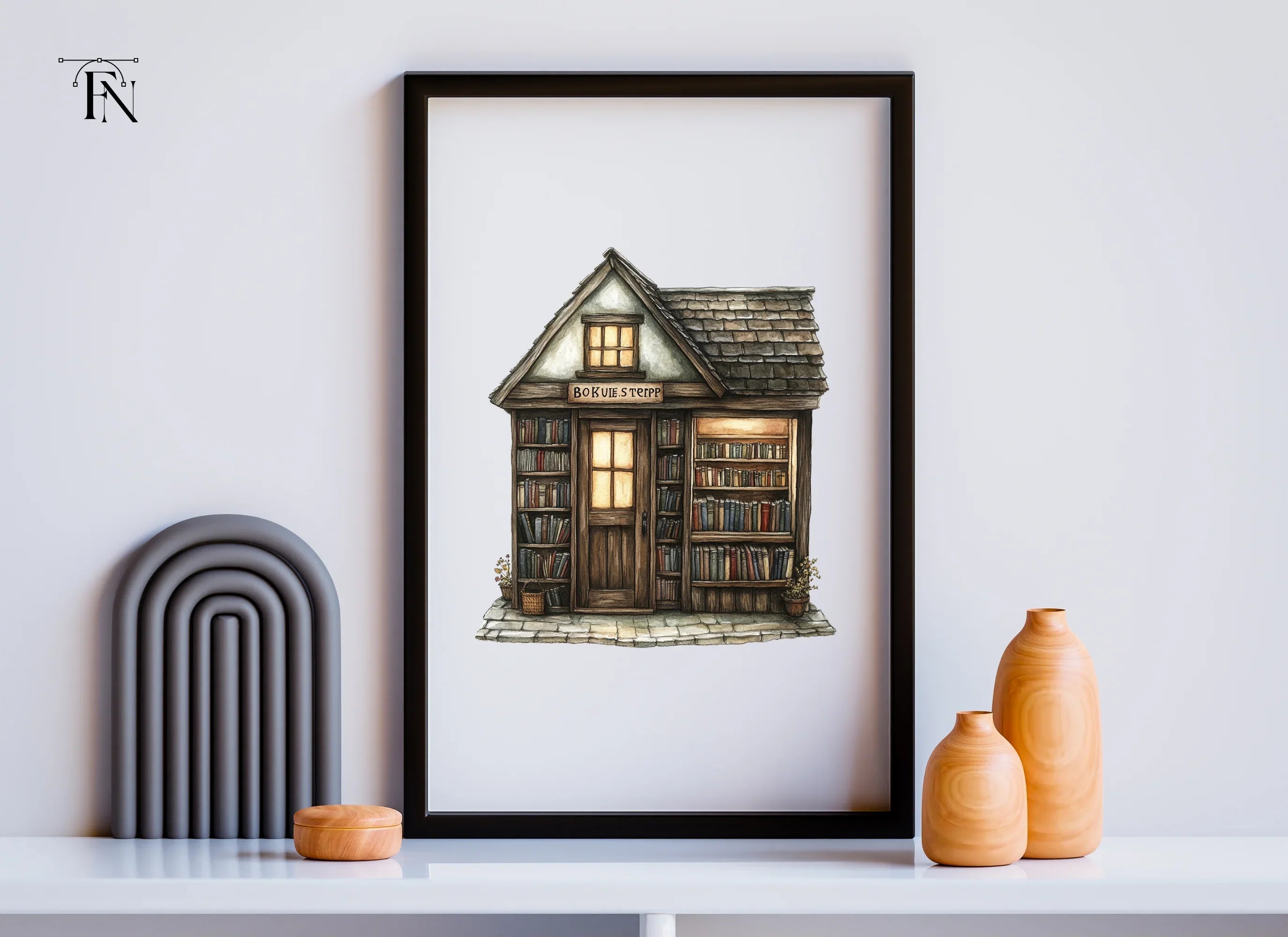 Cozy Bookshop Clipart Bundle