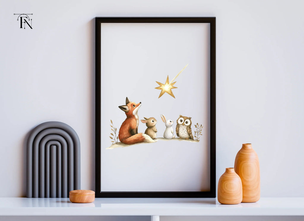 Woodland Animals Stargazing Clipart Bundle