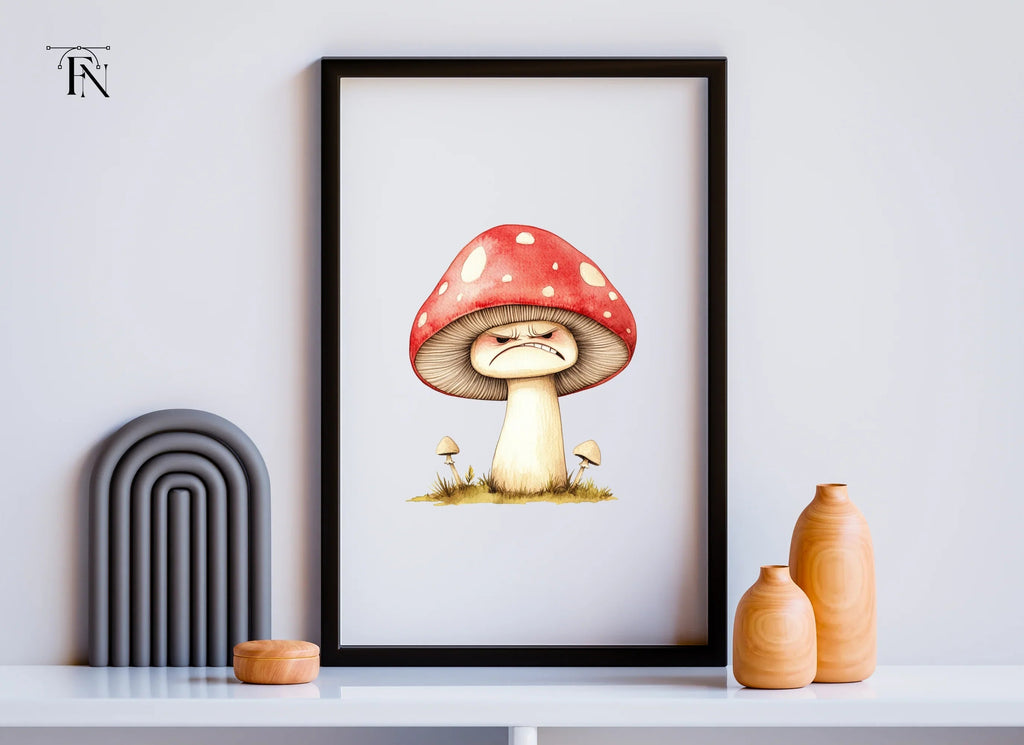 Angry Mushroom Clipart Bundle