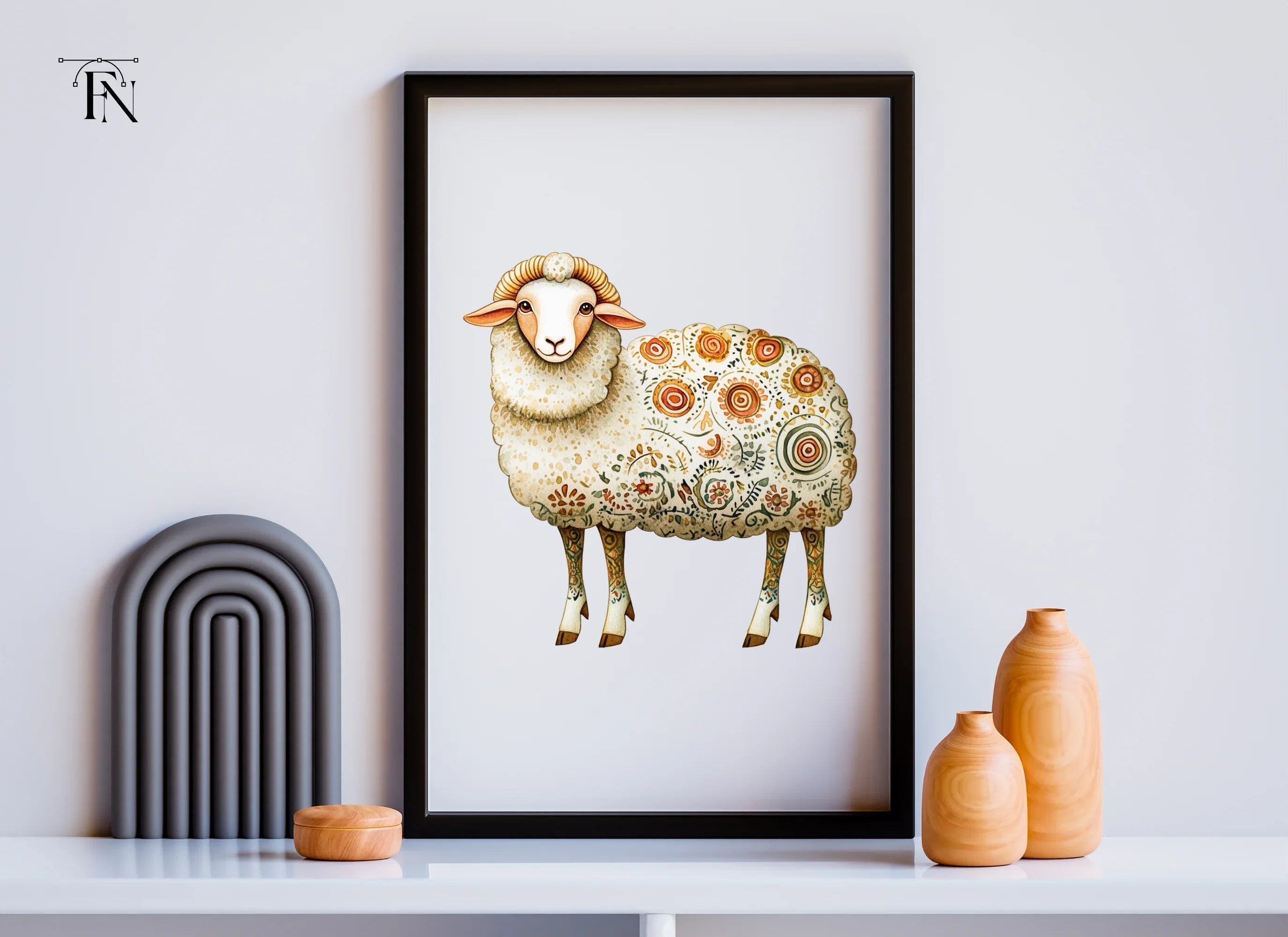 Decorative Sheep Clipart Bundle