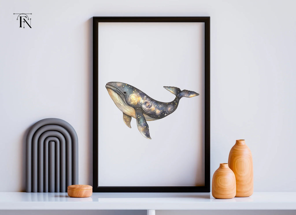 Celestial Whale Clipart Bundle
