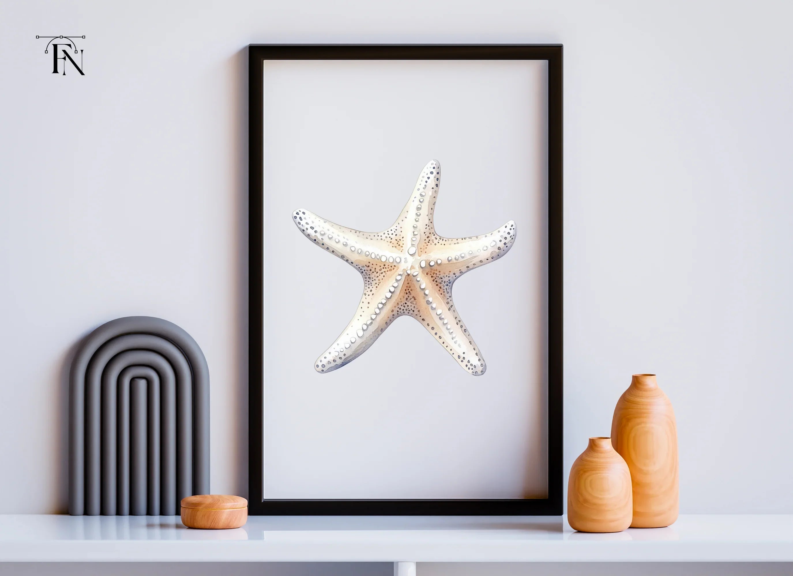 White Starfish Clipart Bundle