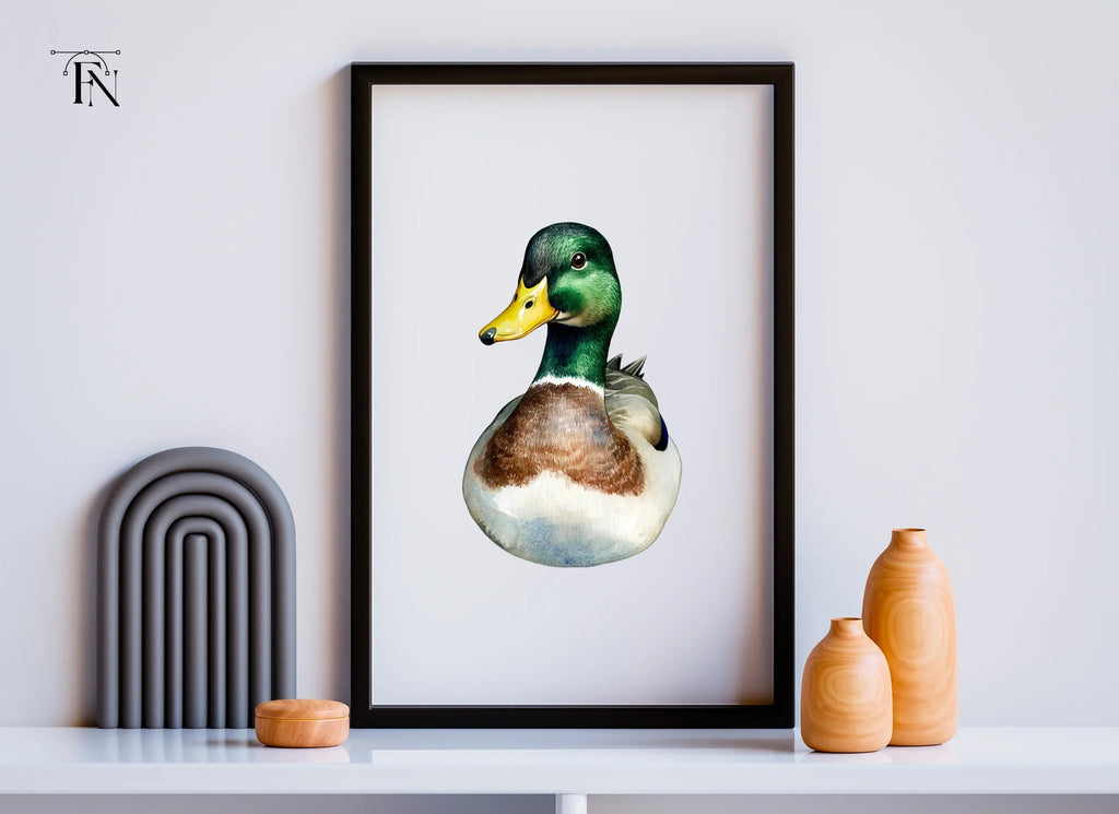 Front View Mallard Duck Clipart Bundle