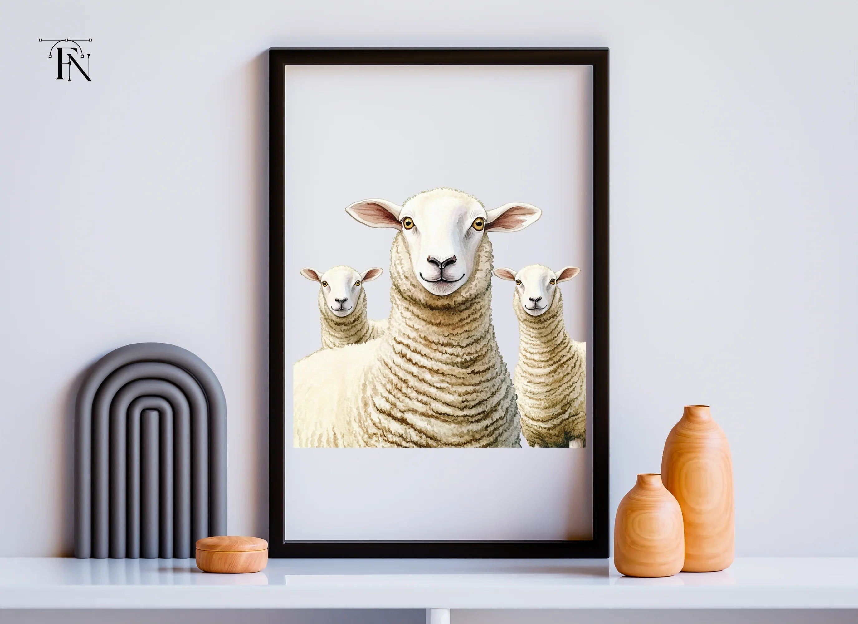 Cute Sheep Family Clipart Bundle
