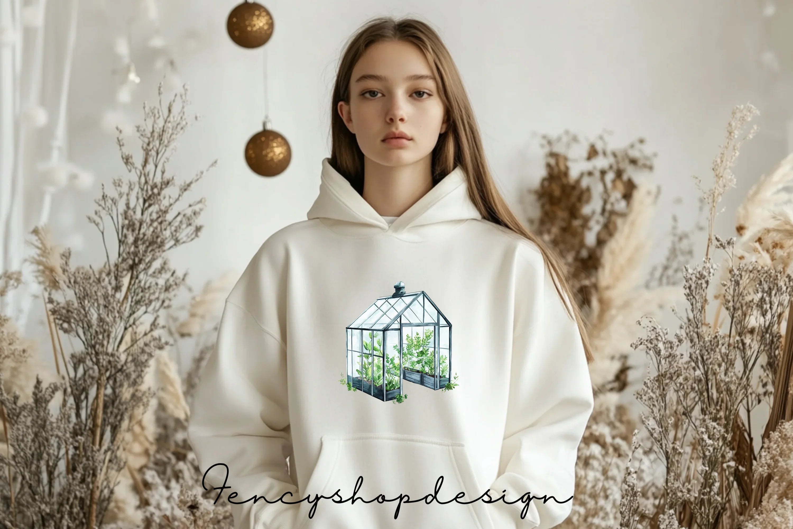Botanical Greenhouse Clipart Bundle