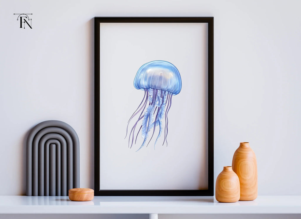 Blue Jellyfish Clipart Bundle