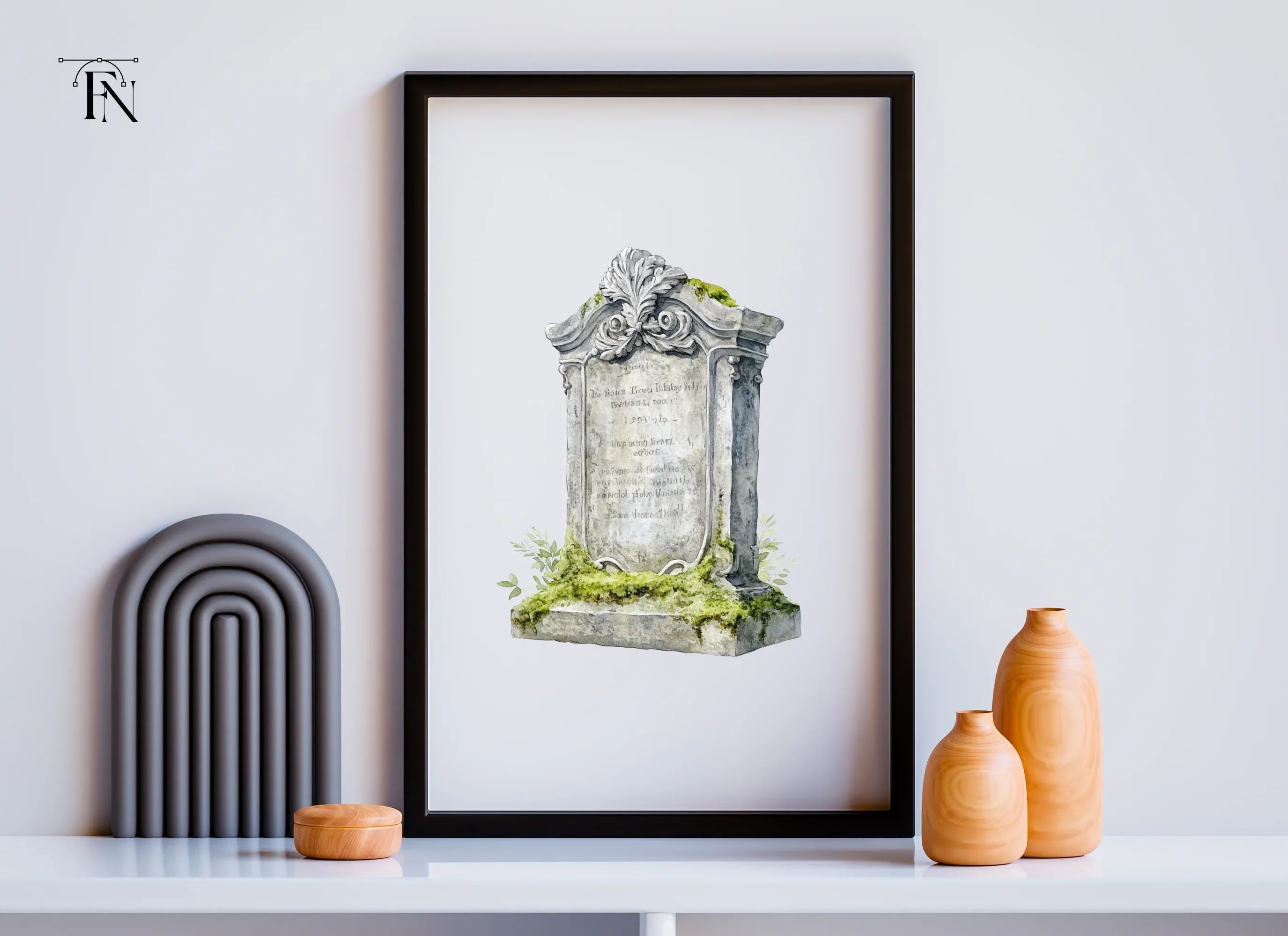 Vintage Gravestones Clipart Bundle