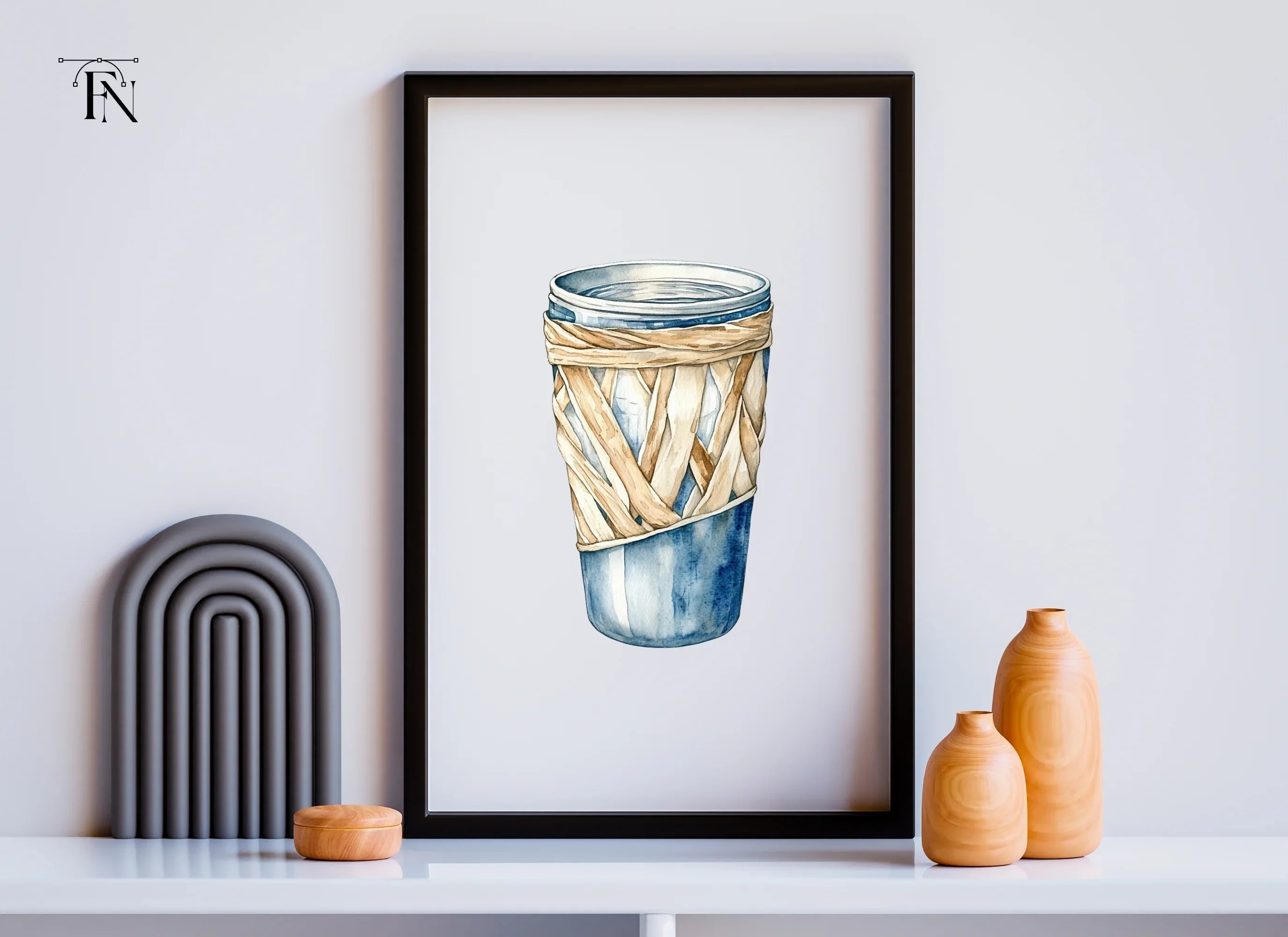 Woven Glass Tumblers Clipart Bundle