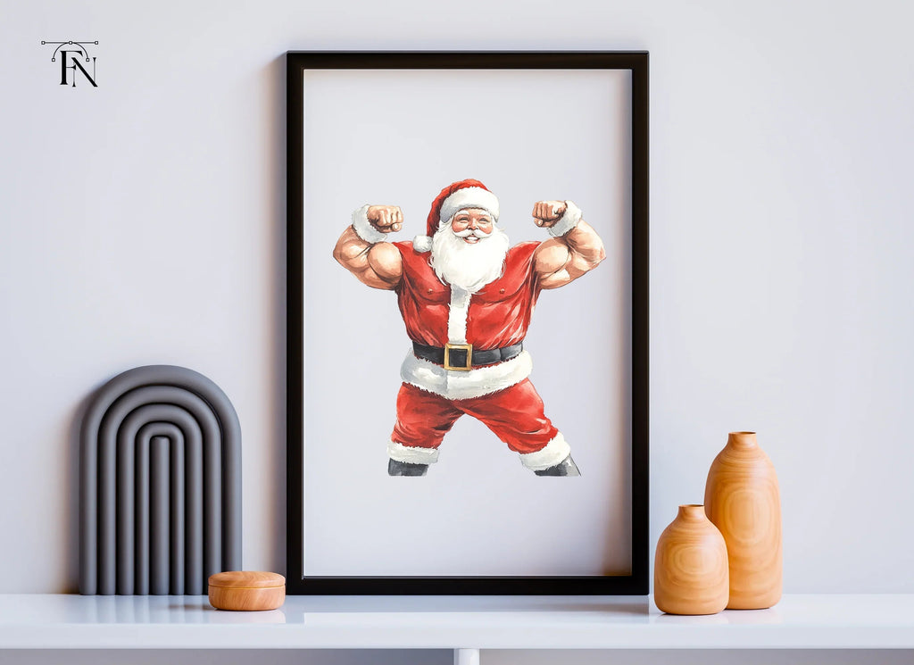 Strong Santa Clipart Bundle