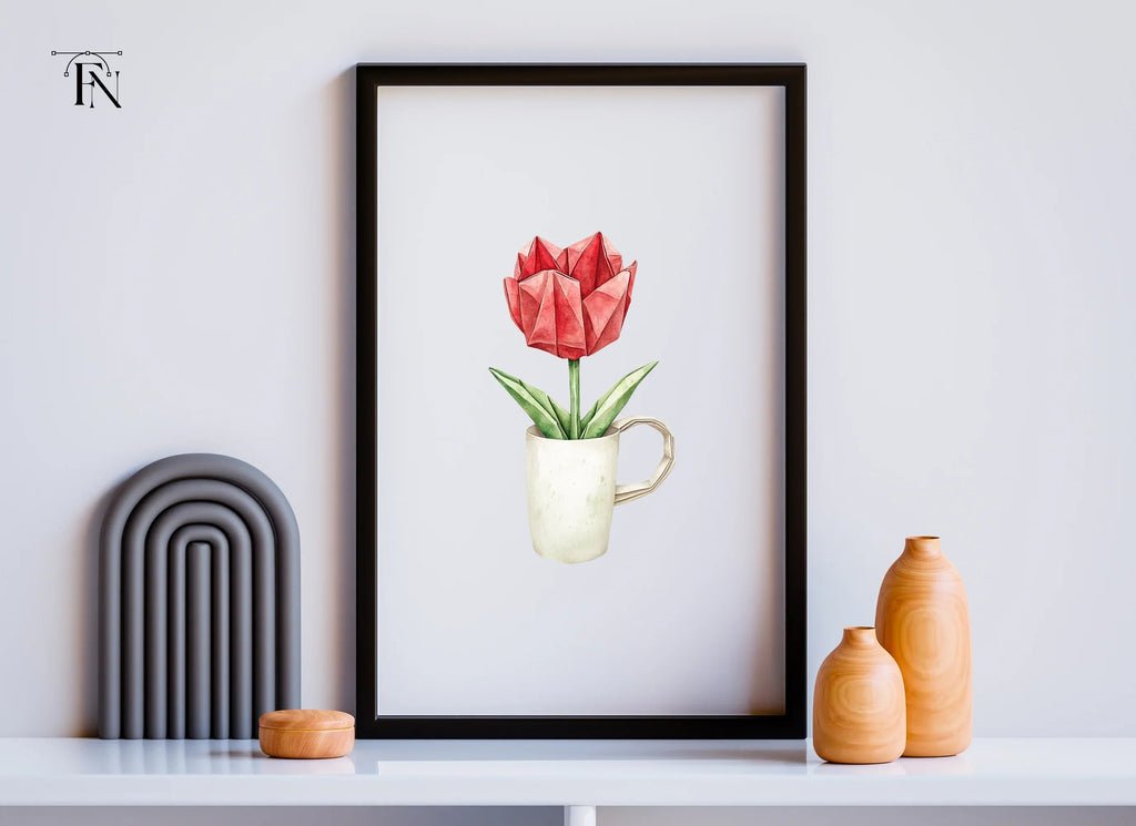 Origami Tulip Clipart Bundle