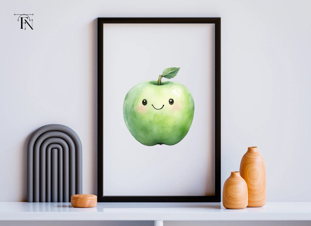 Cute Green Apple Clipart Bundle