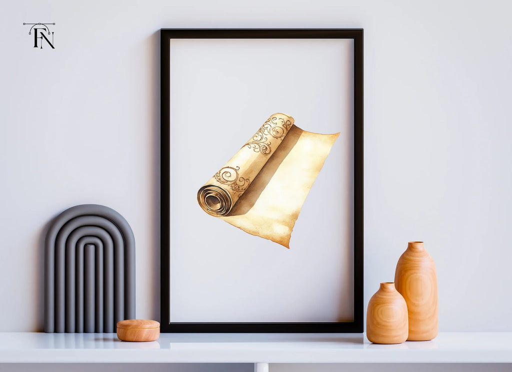 Vintage Old Scrolls Clipart Bundle