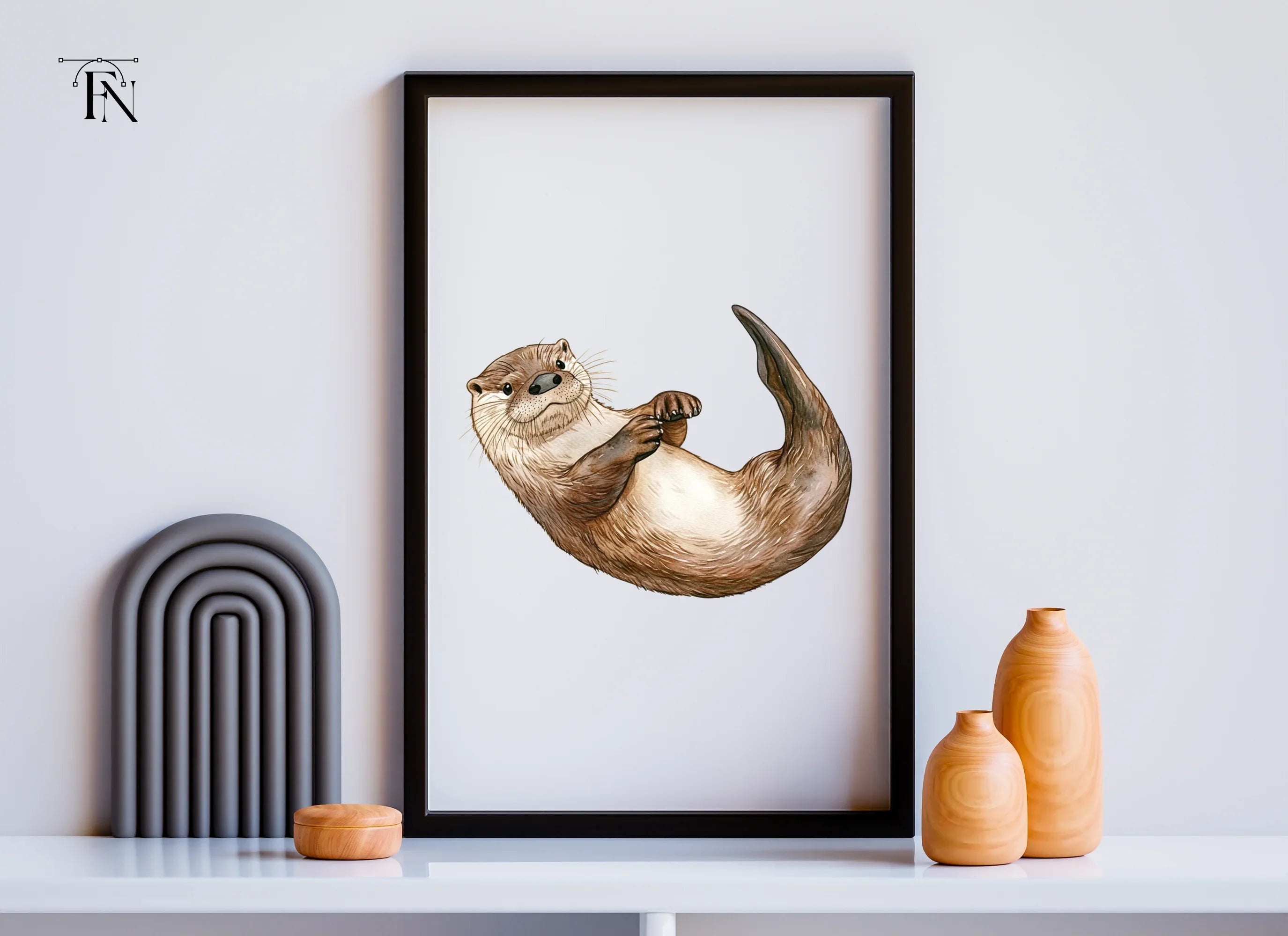 Cute Otter Duo Clipart Bundle