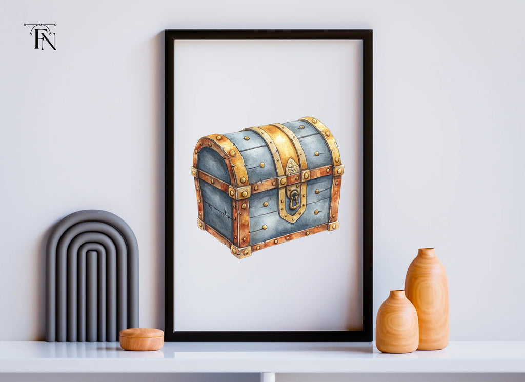 Vintage Treasure Chest Clipart Bundle