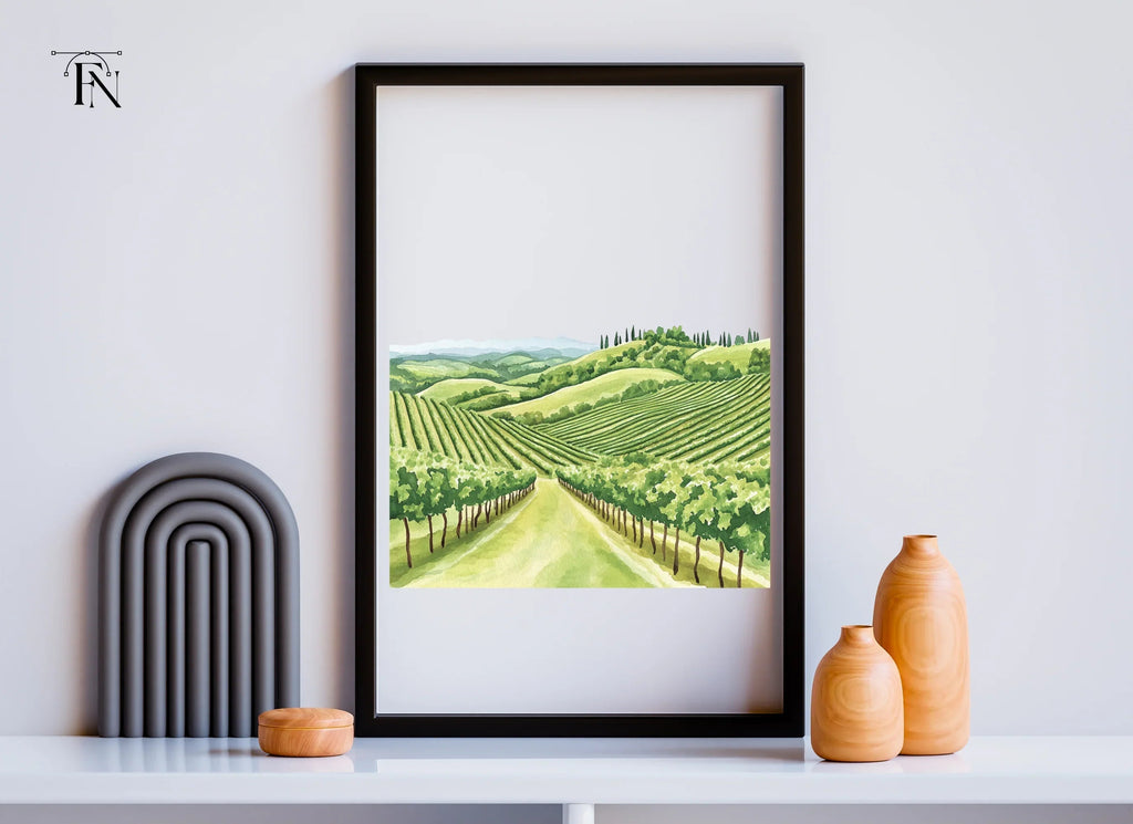 Vineyard Scenery Clipart Bundle