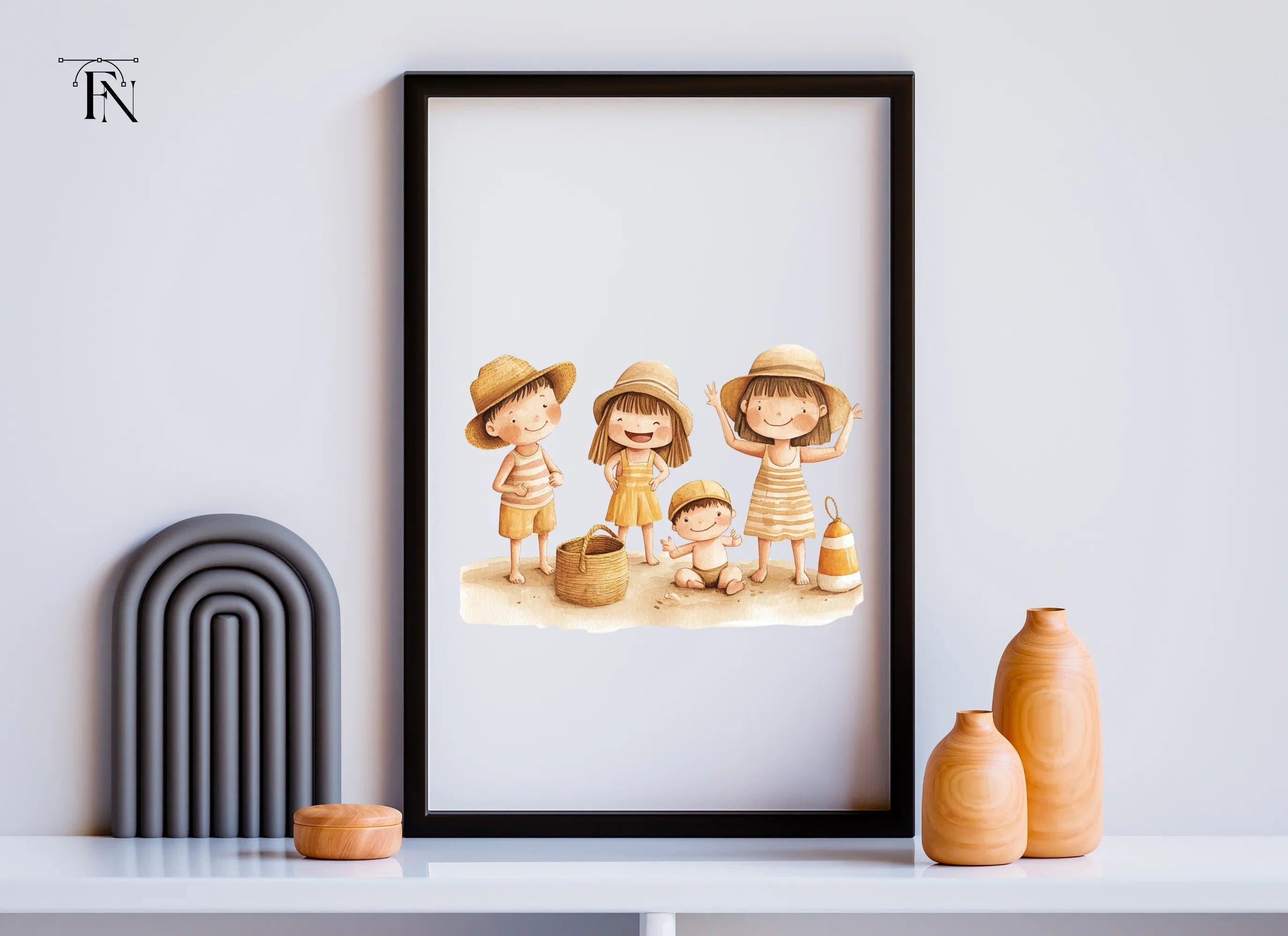 Happy Family Beach Day Clipart Bundle