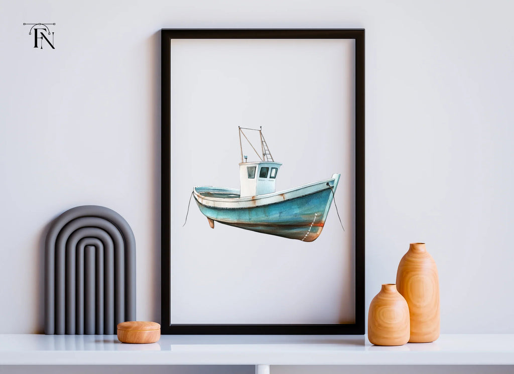 Fishing Boat Illustration Clipart Bundle