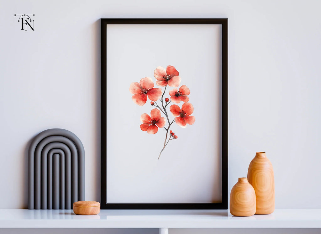 Vibrant Red Blossom Clipart Bundle