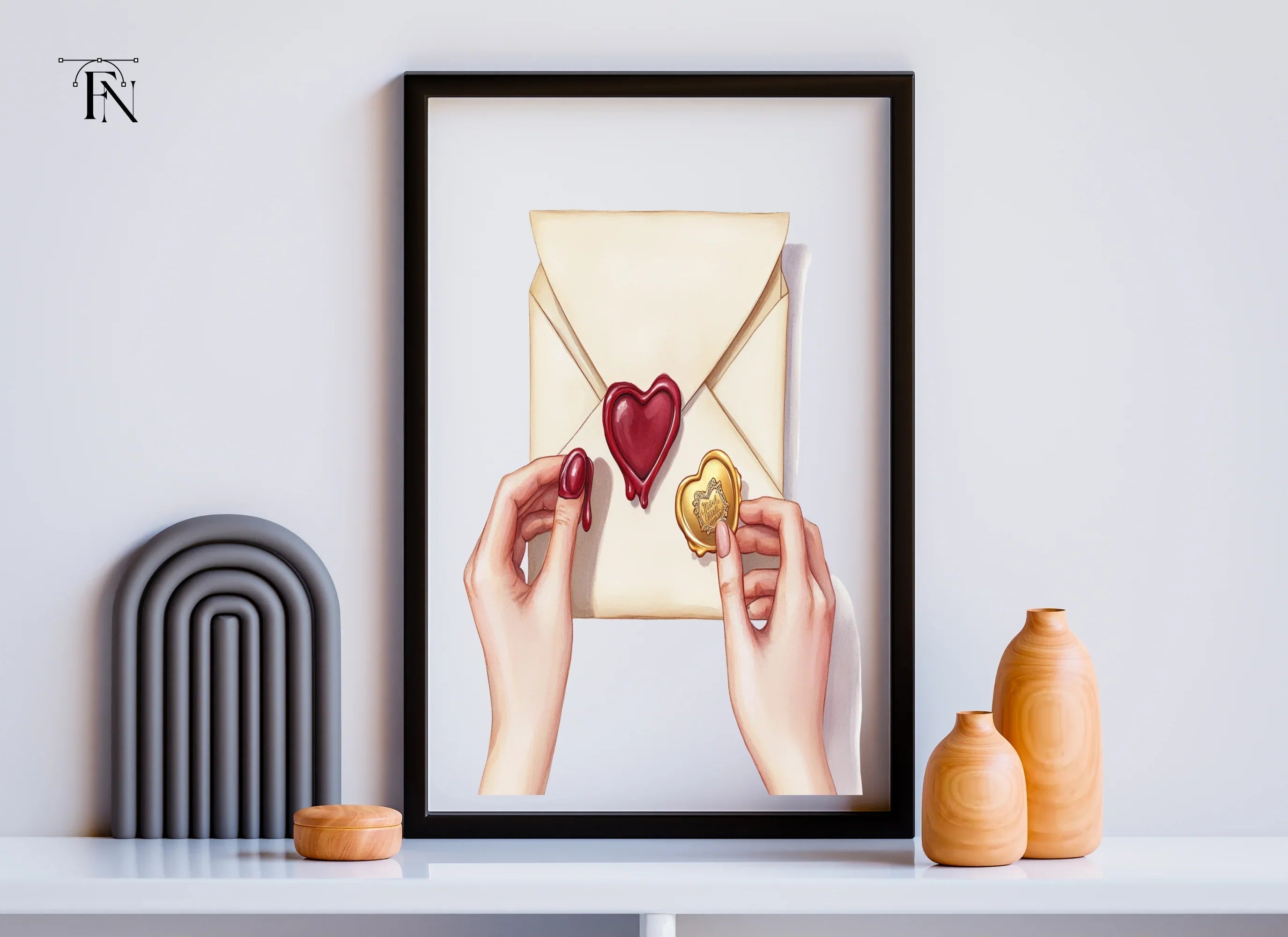 Sealing Love Letters Clipart Bundle