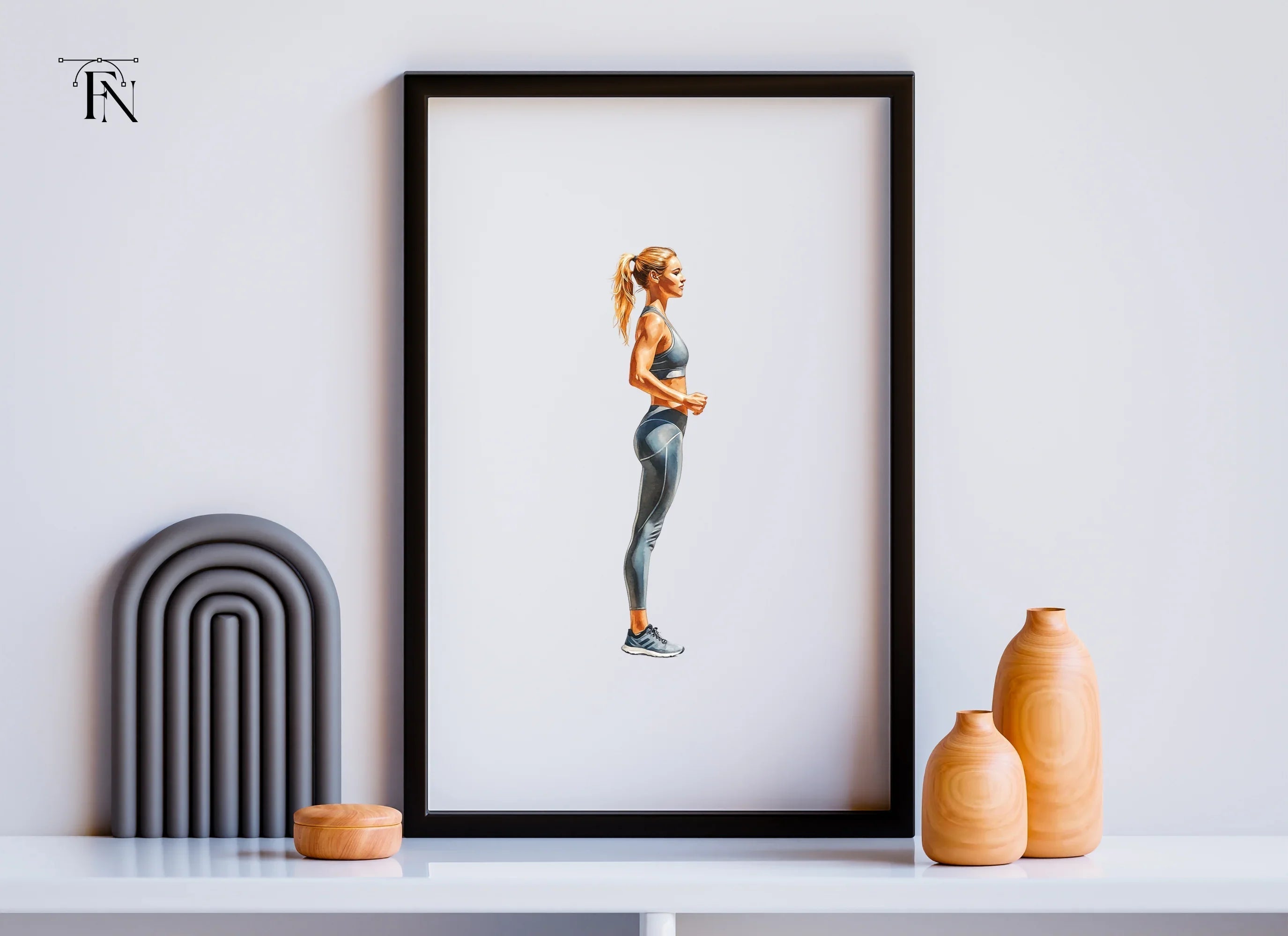 Sporty Woman Standing Clipart Bundle