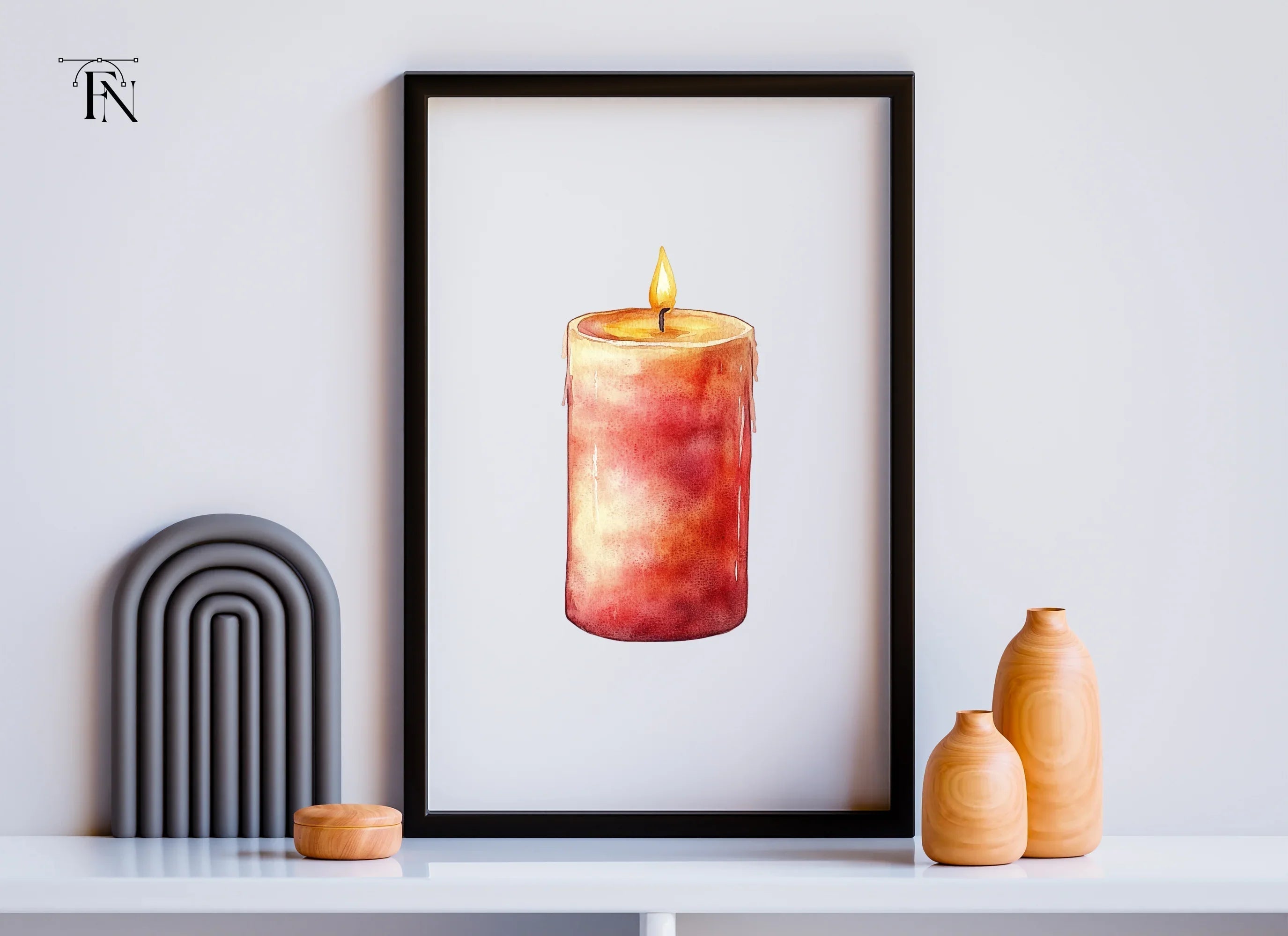 Red Candle Clipart Bundle