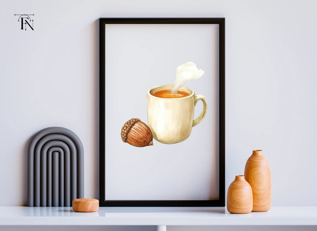 Cozy Autumn Acorn Clipart Bundle