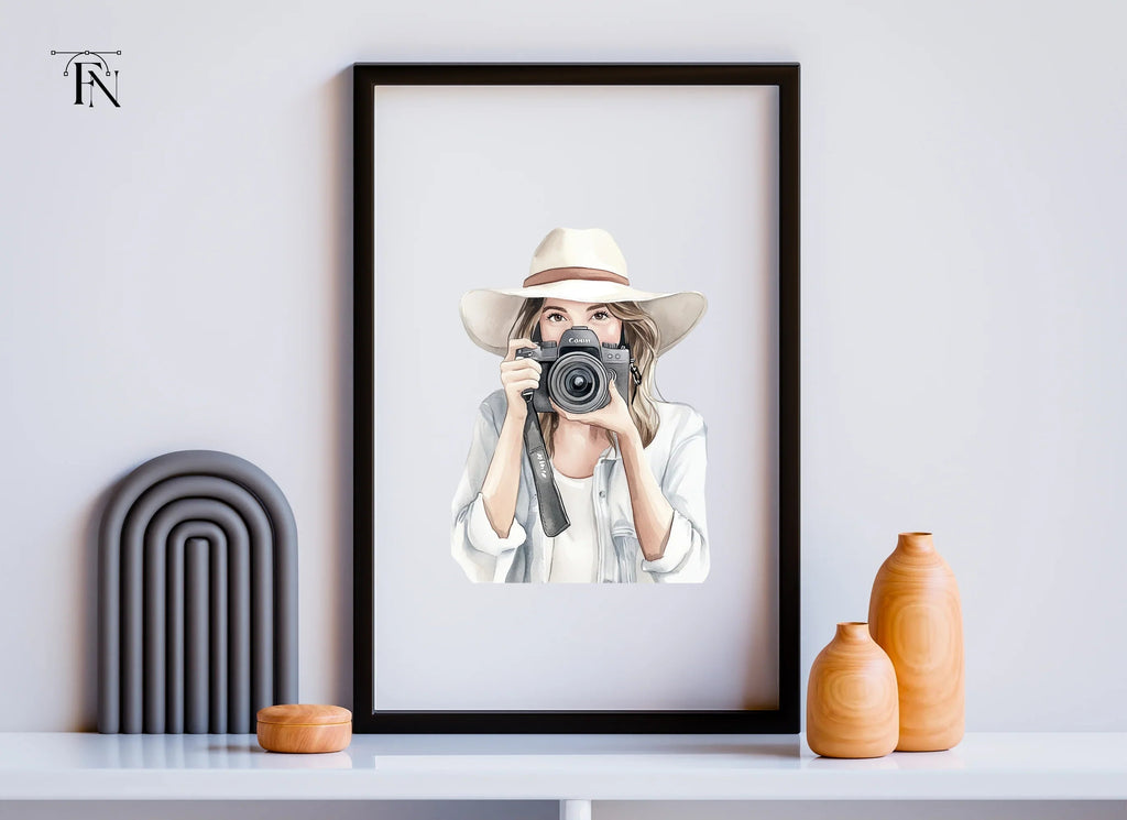 Girl Photographer Clipart Bundle