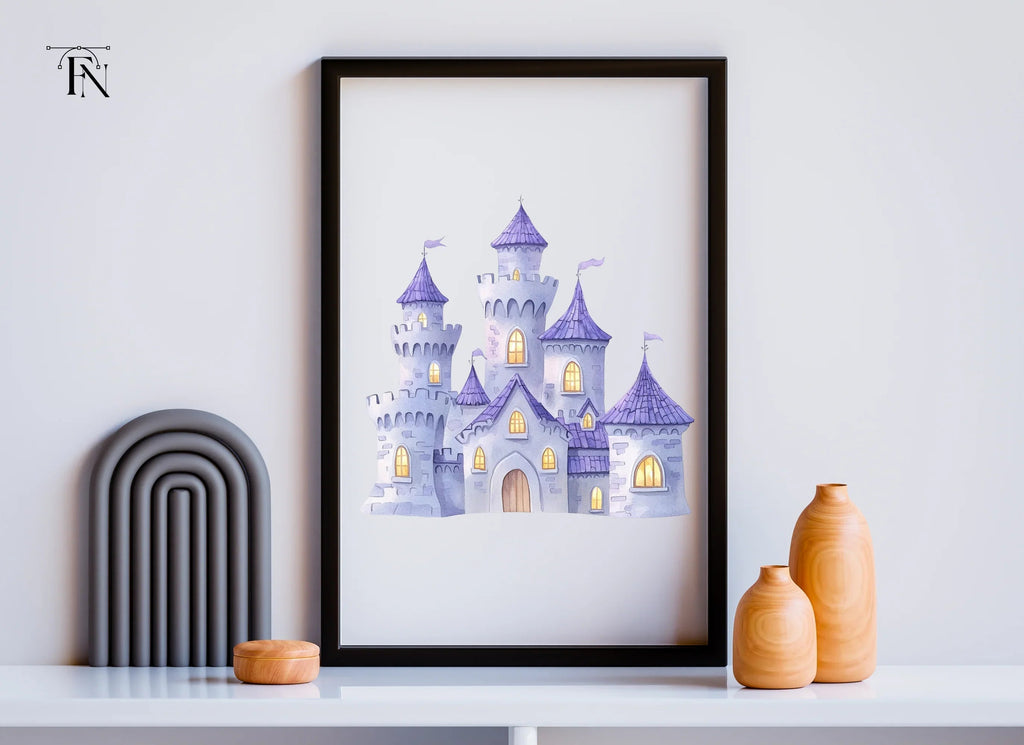 Enchanted Purple Castle Clipart Bundle