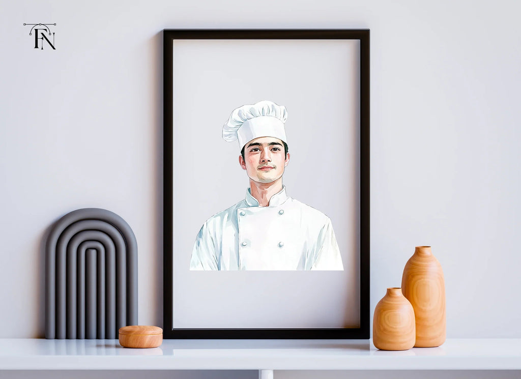 Male Chef Portrait Clipart Bundle