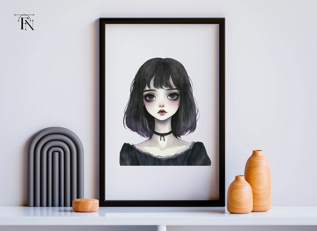 Dark Aesthetic Goth Girl Clipart Bundle