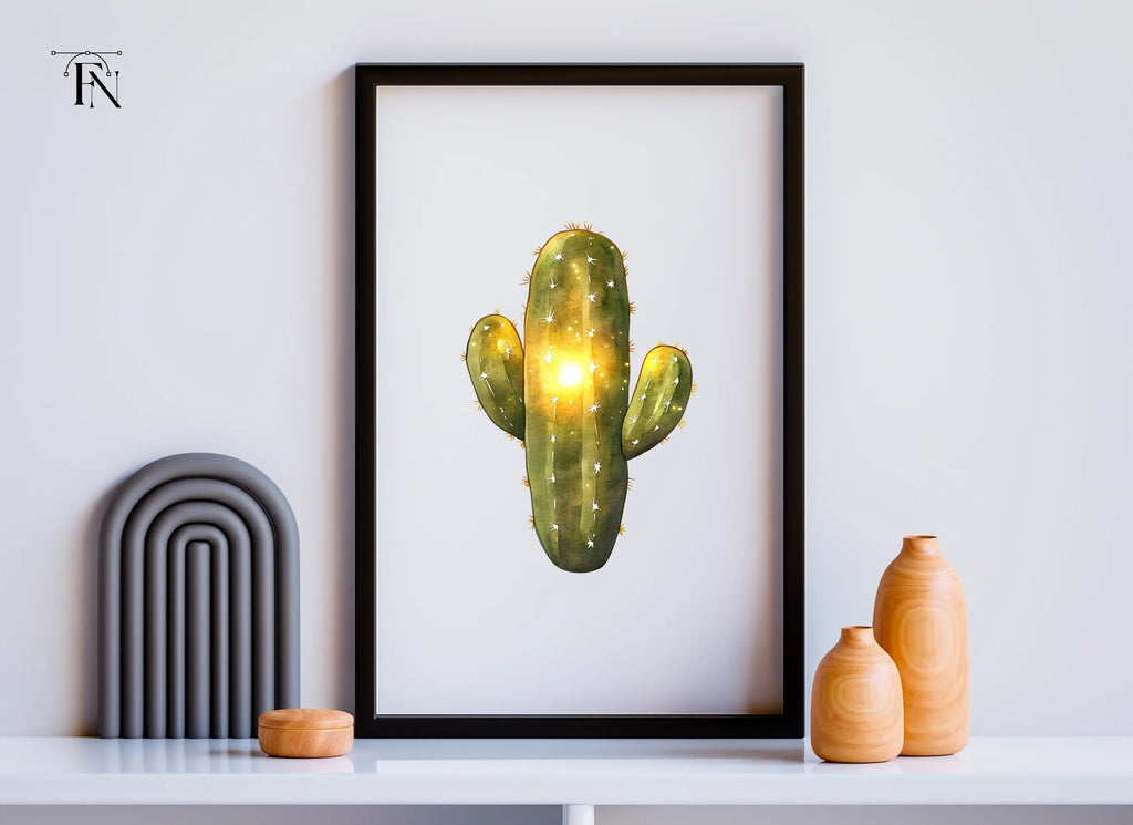 Sparkling Cactus Clipart Bundle