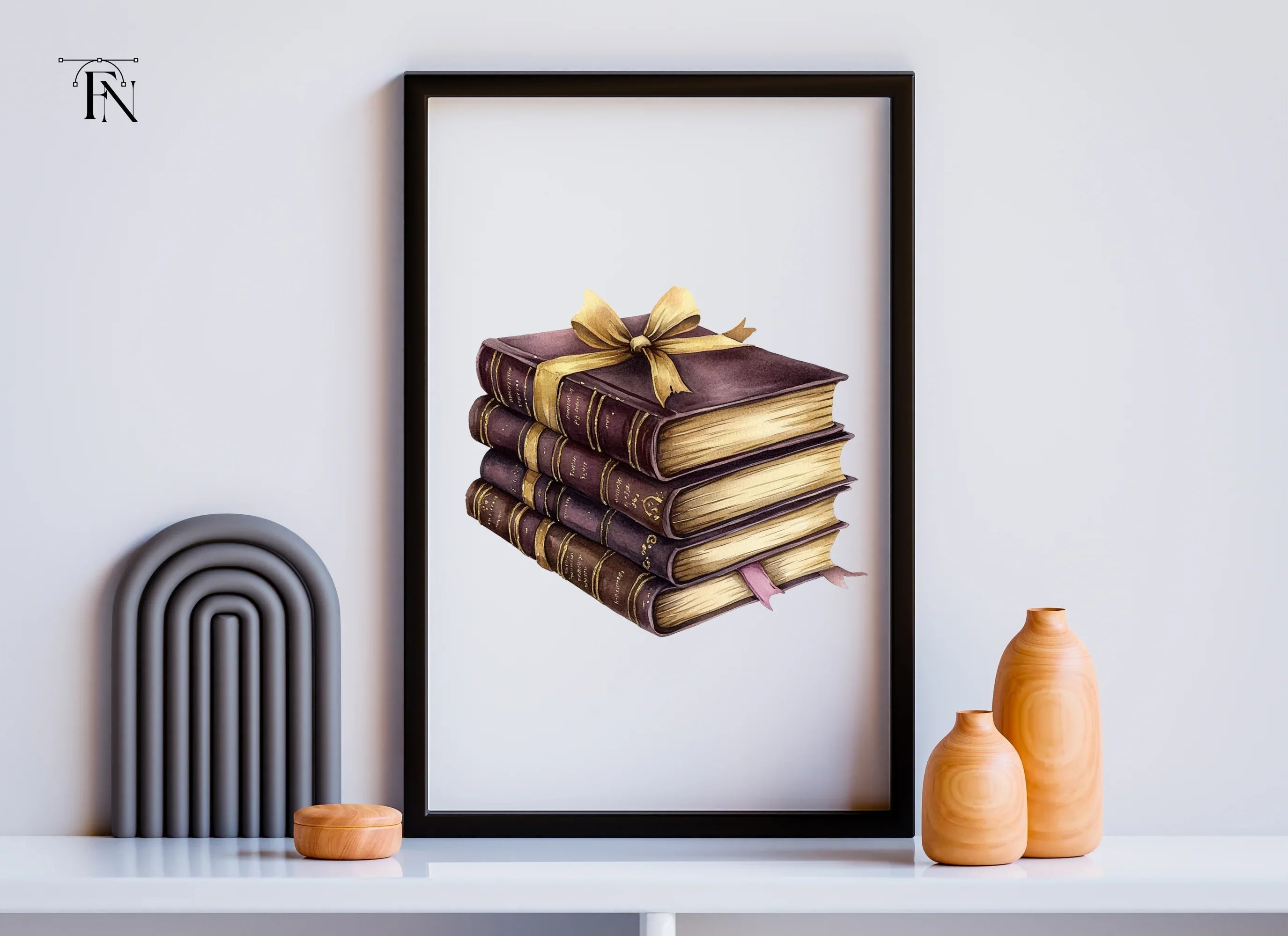 Vintage Books Clipart Bundle