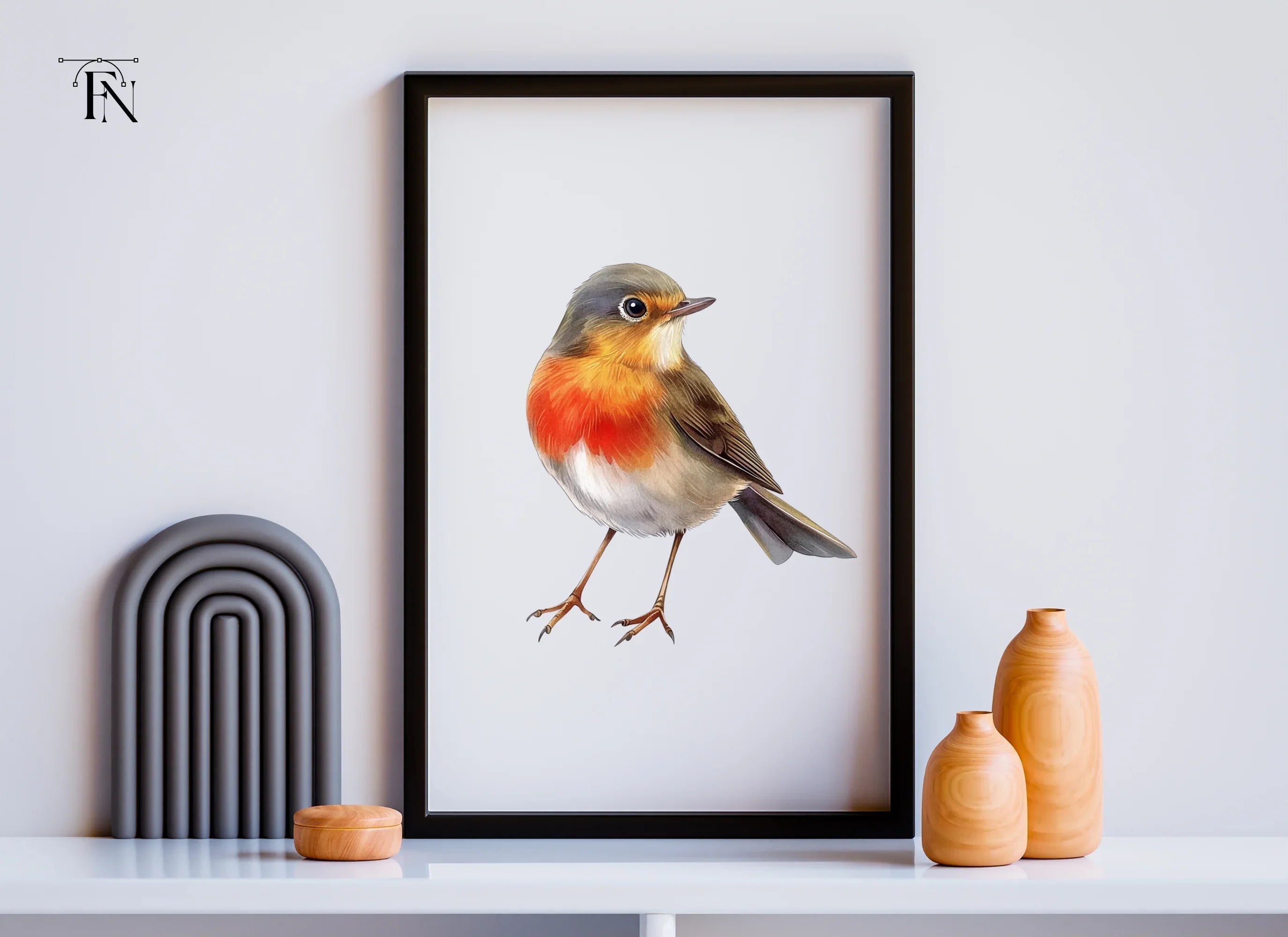 Charming Robin Bird Clipart Bundle