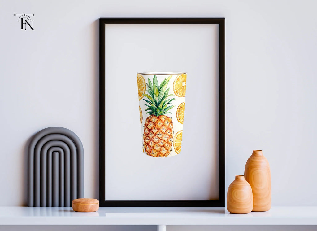 Pineapple and Orange Slices Tumbler Clipart Bundle