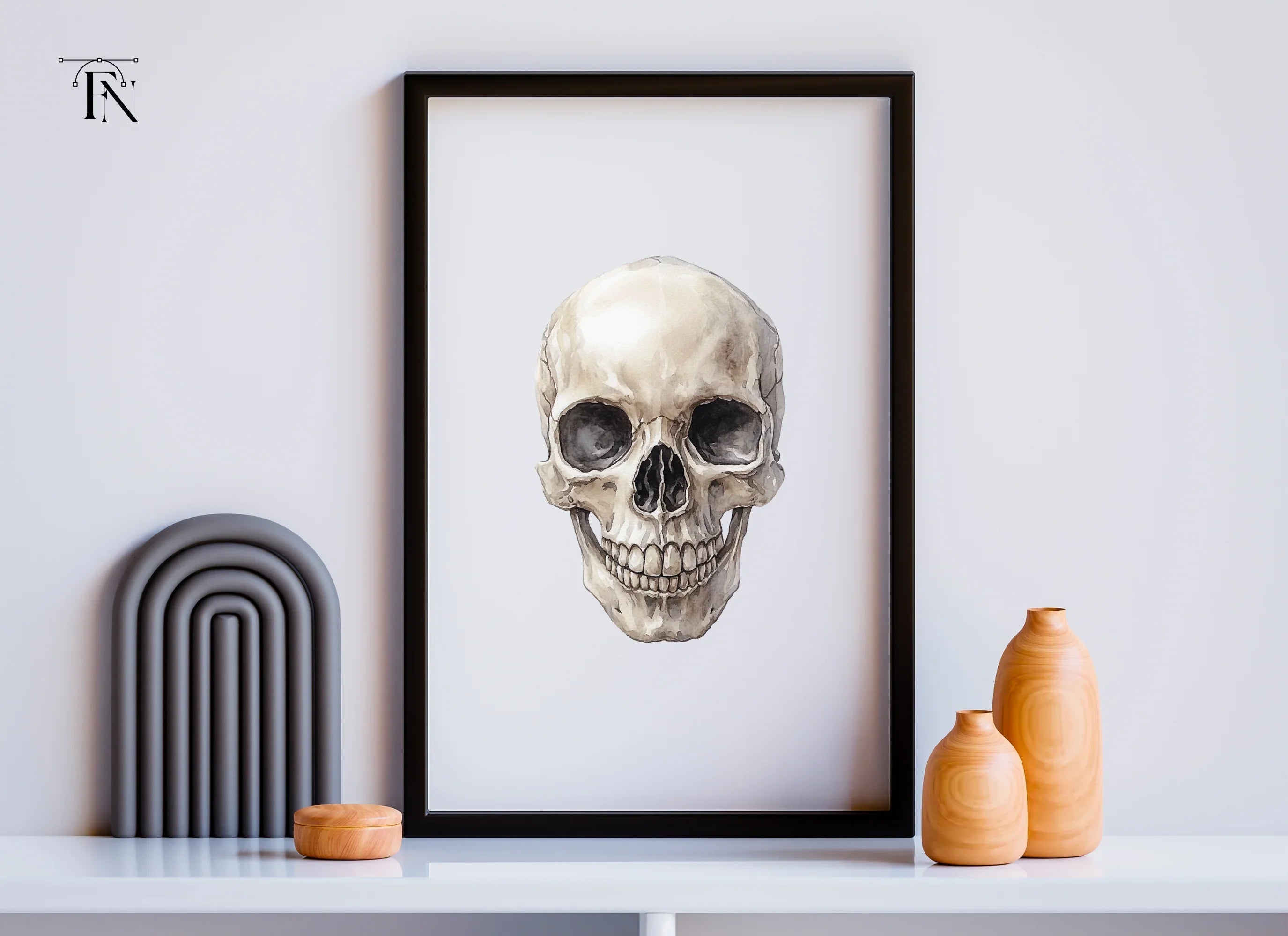 Detailed Human Skull Clipart Bundle