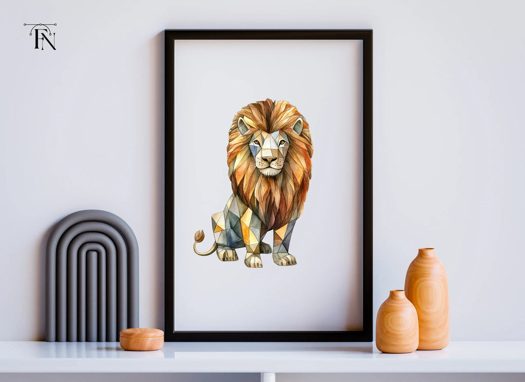 Geometric Lion Clipart Bundle
