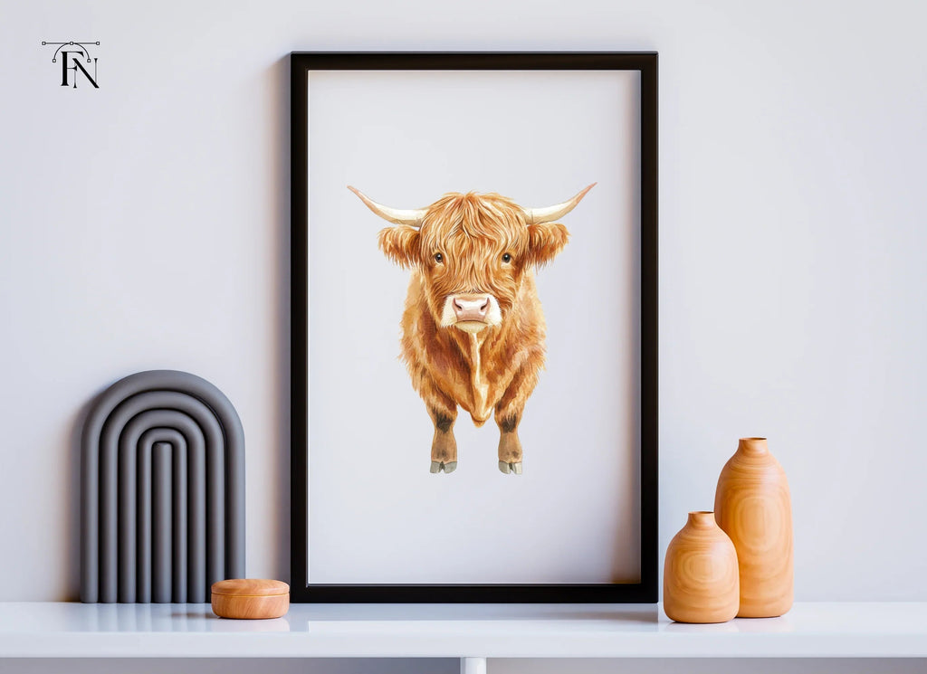 Highland Cow Faces Clipart Bundle