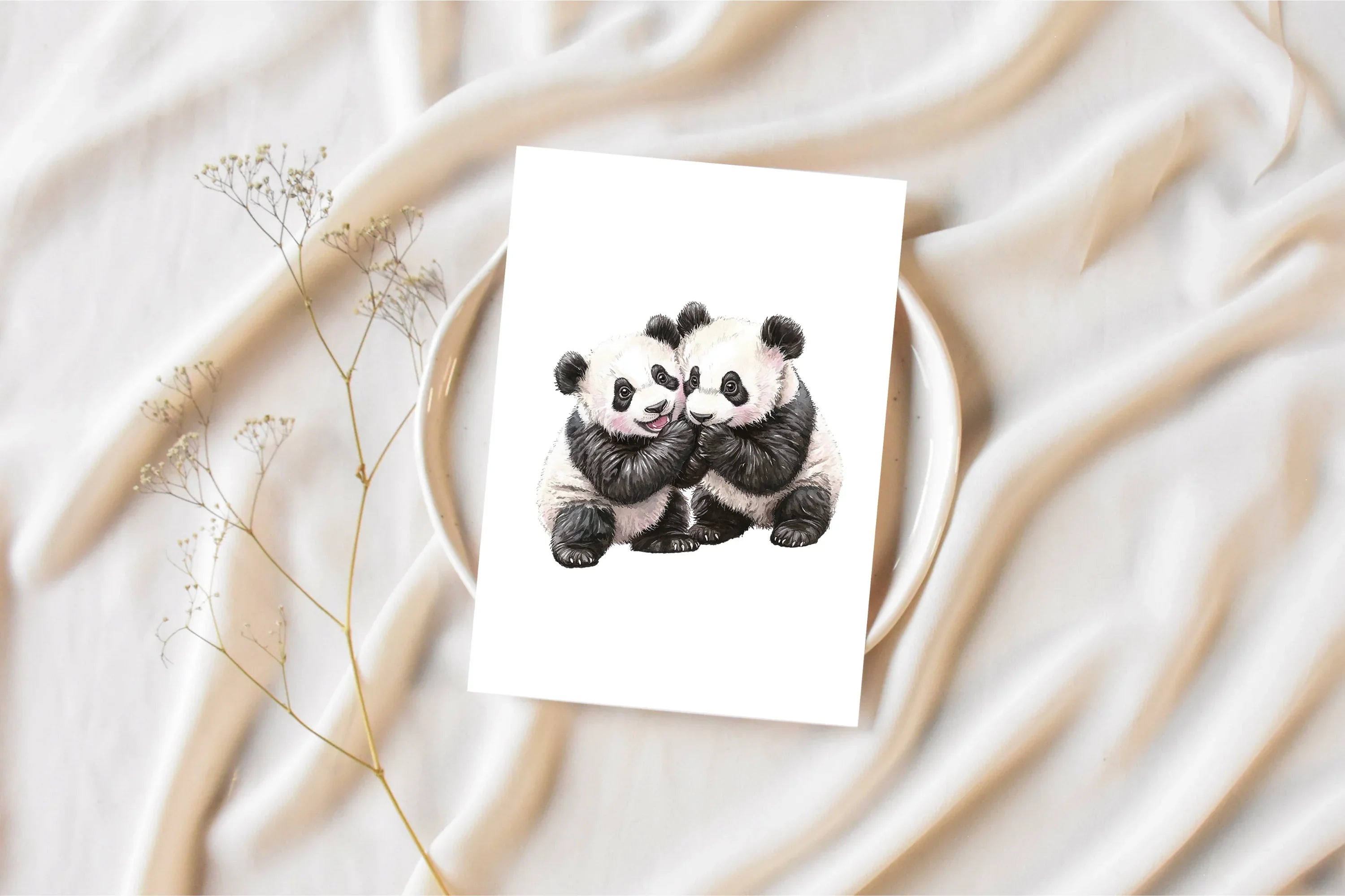 Cute Panda Bear Picnic Clipart Bundle
