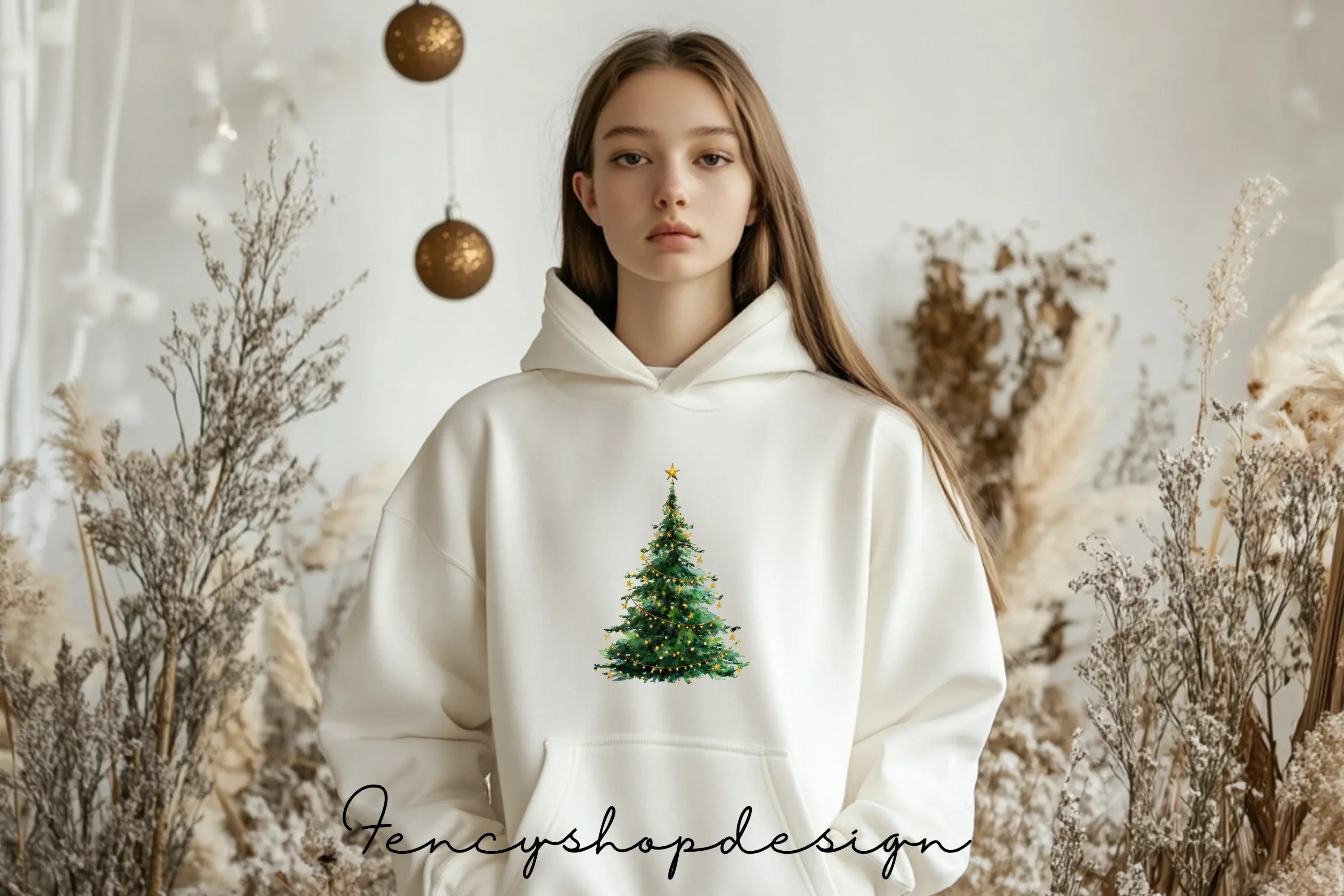 Festive Christmas Trees Clipart Bundle