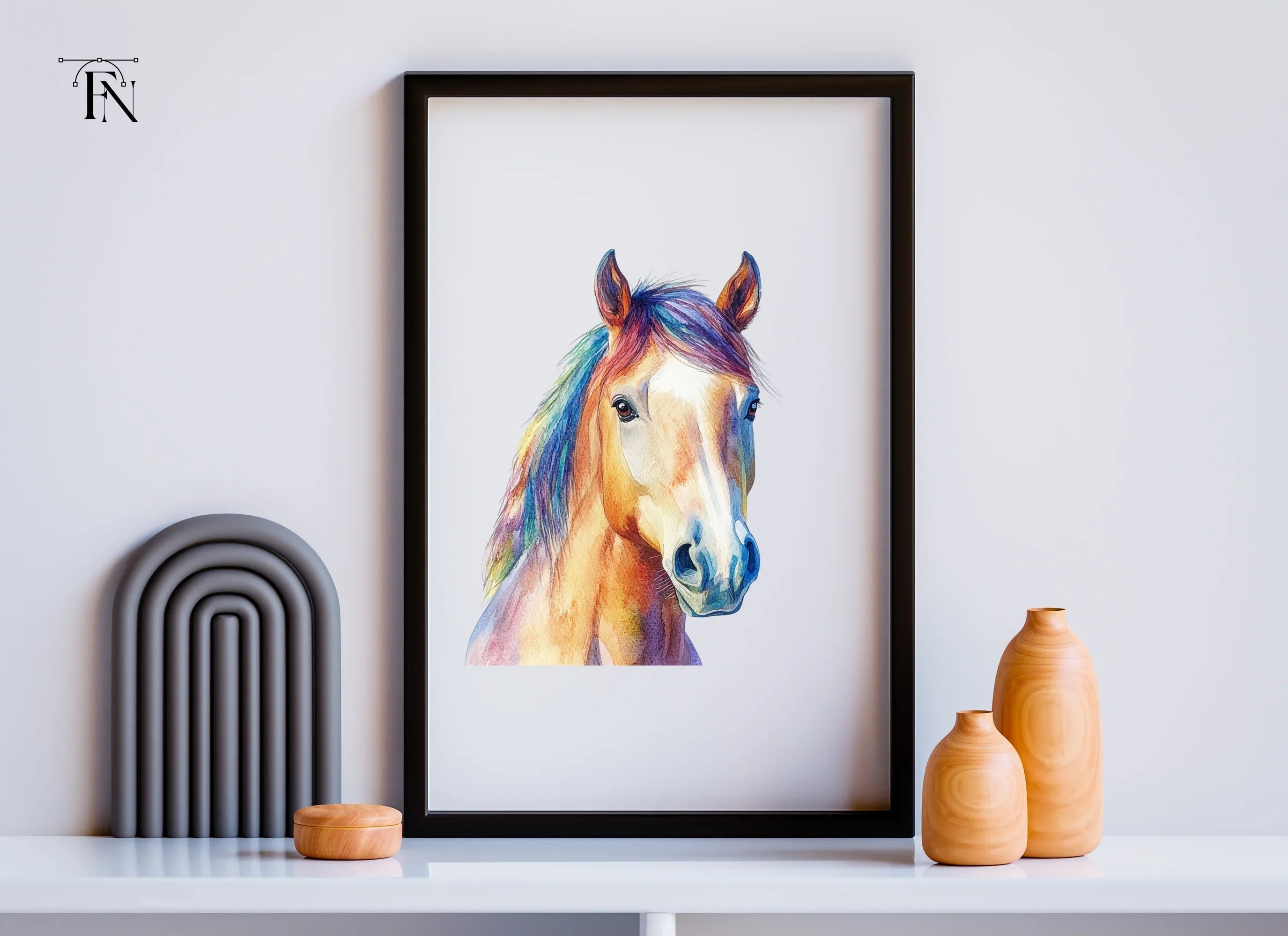 Vibrant Horse Head Clipart Bundle