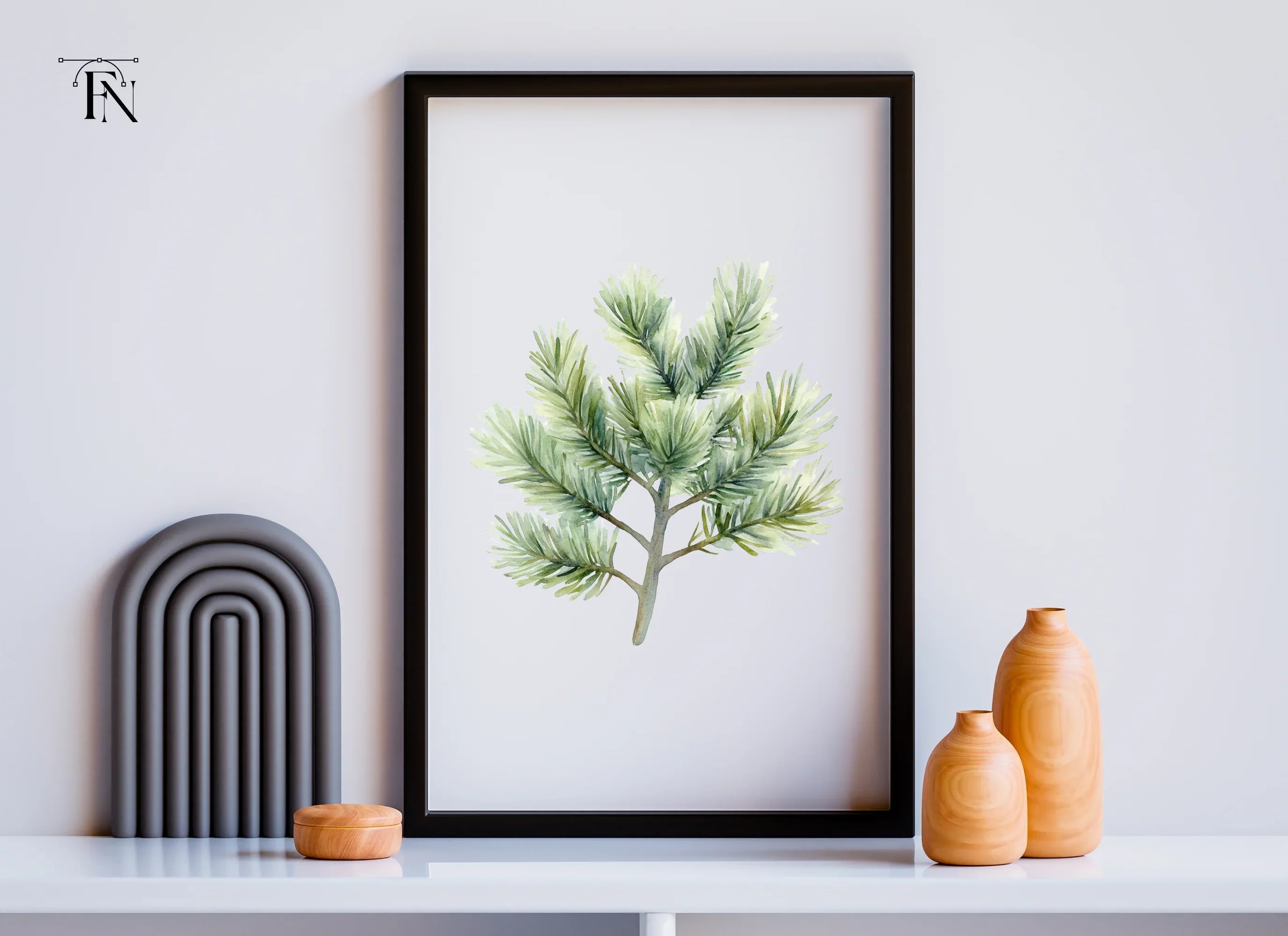 Pine Branch Clipart Bundle