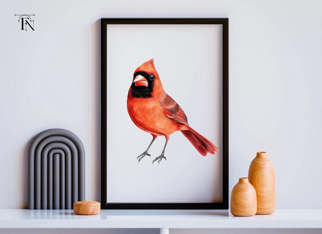Vibrant Red Cardinal Bird Clipart Bundle