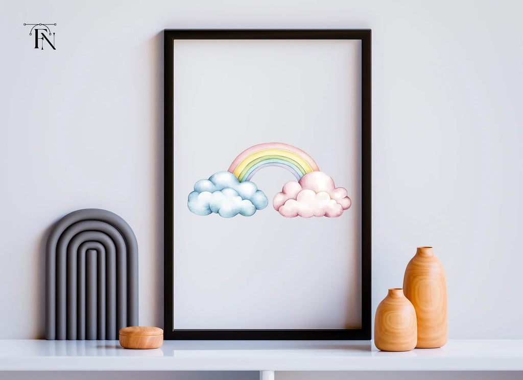 Rainbows and Clouds Clipart Bundle