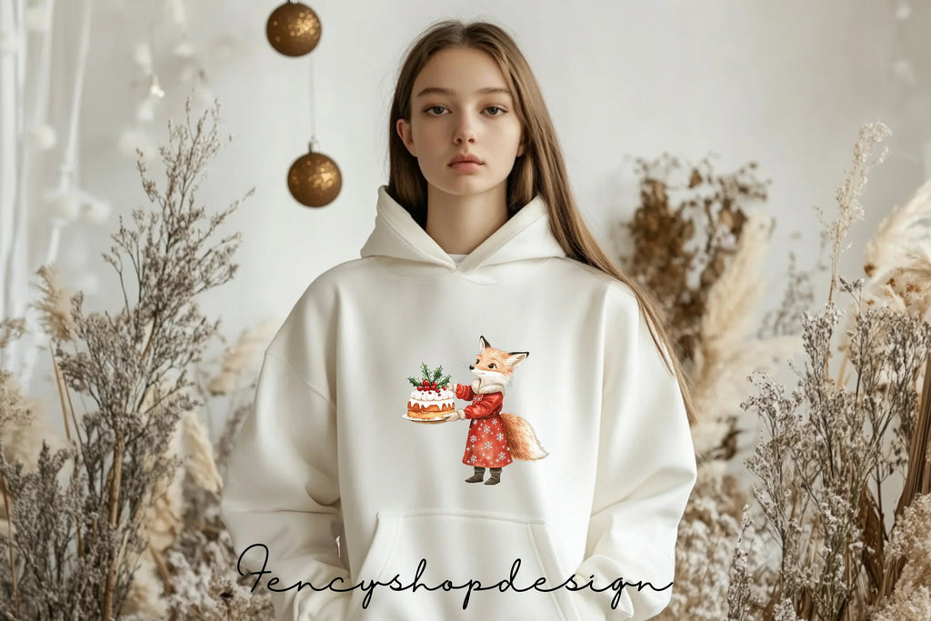 Festive Fox Christmas Baking Clipart Bundle
