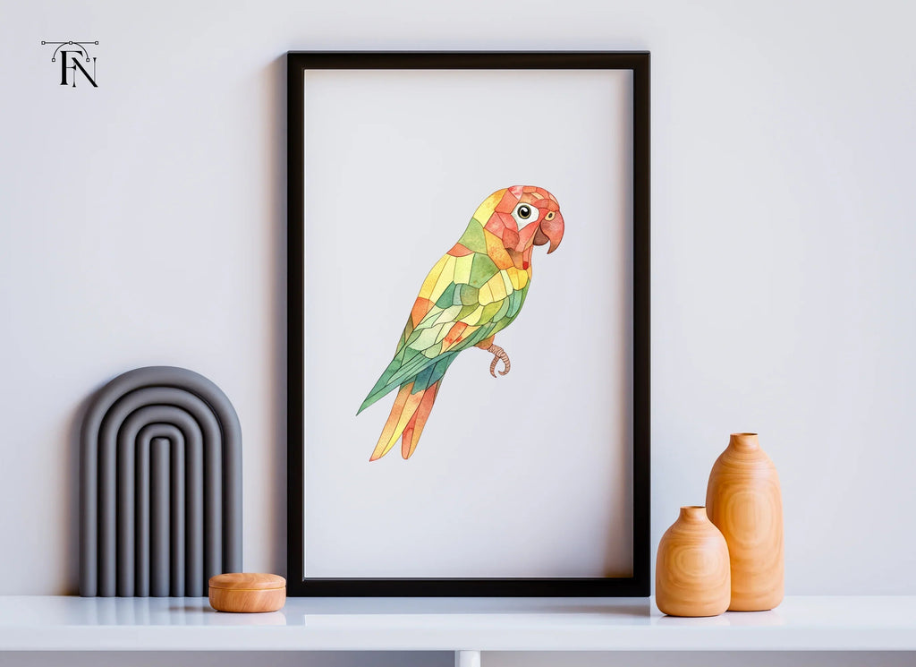 Geometric Parrot Clipart Bundle