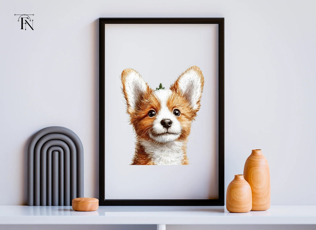 Cute Corgi Puppy Face Clipart Bundle