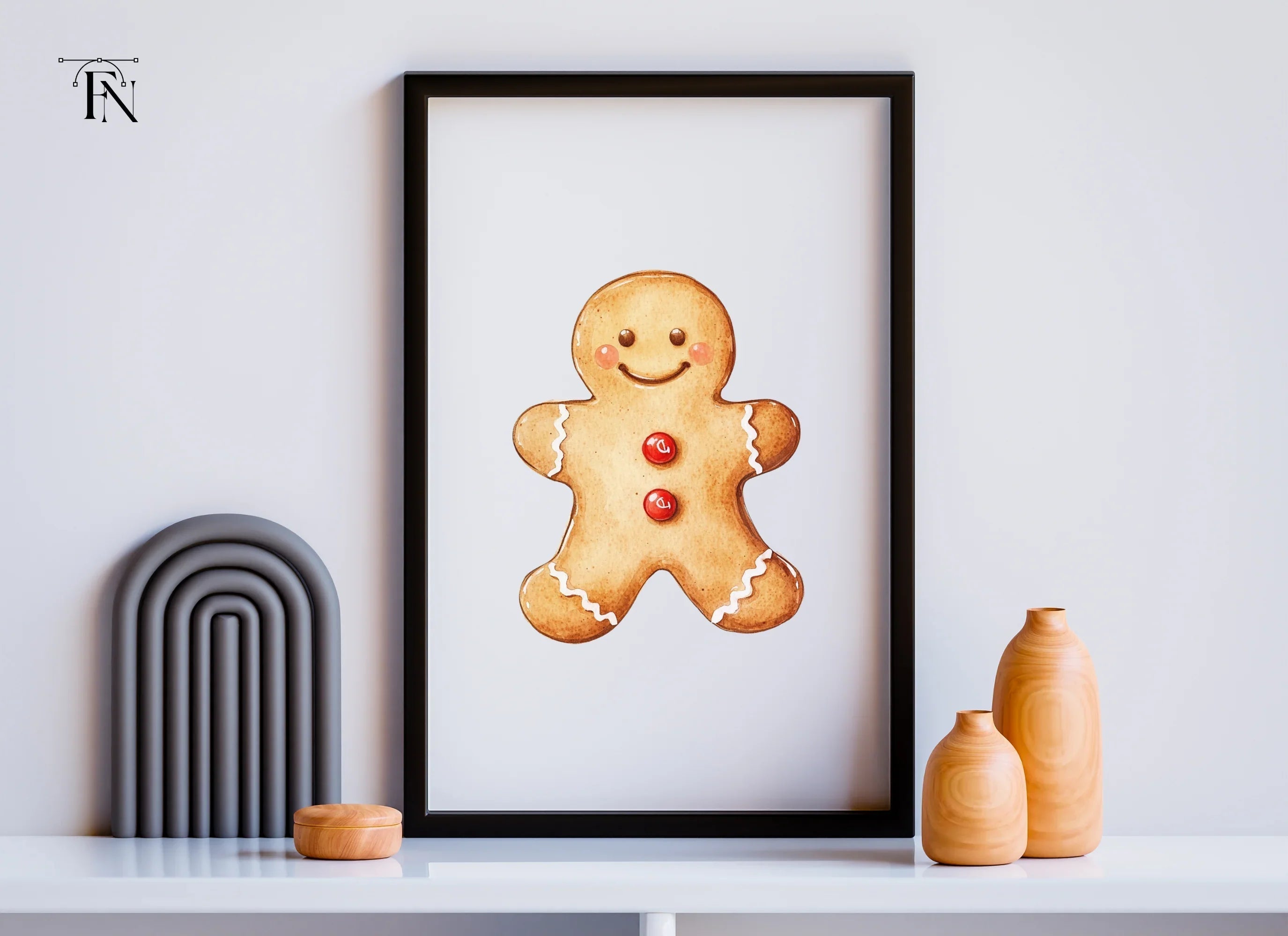 Cute Gingerbread Man Christmas Clipart Bundle