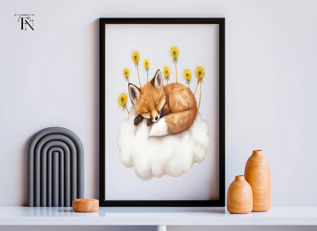 Sleeping Fox Clipart Bundle