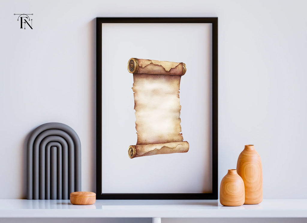 Aged Parchment Scroll Clipart Bundle