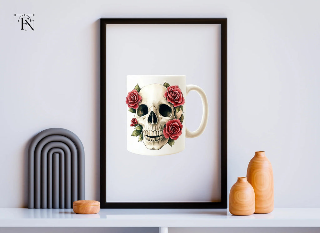 Floral Skull Clipart Bundle